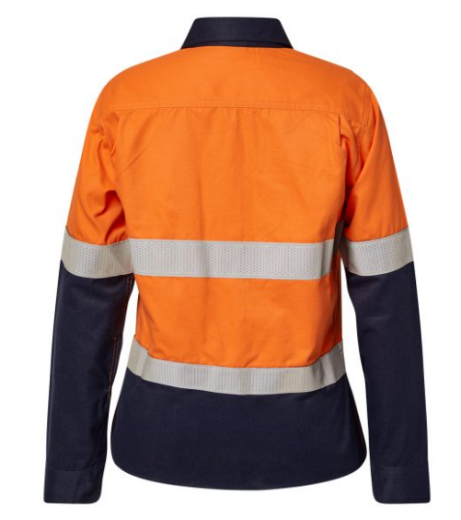 Picture of WOMENS HRC2 INHERENT HI VIS REFLECTIVE SHIRT WITH GUSSET SLEEVES AND FR REFLECTIVE TAPE